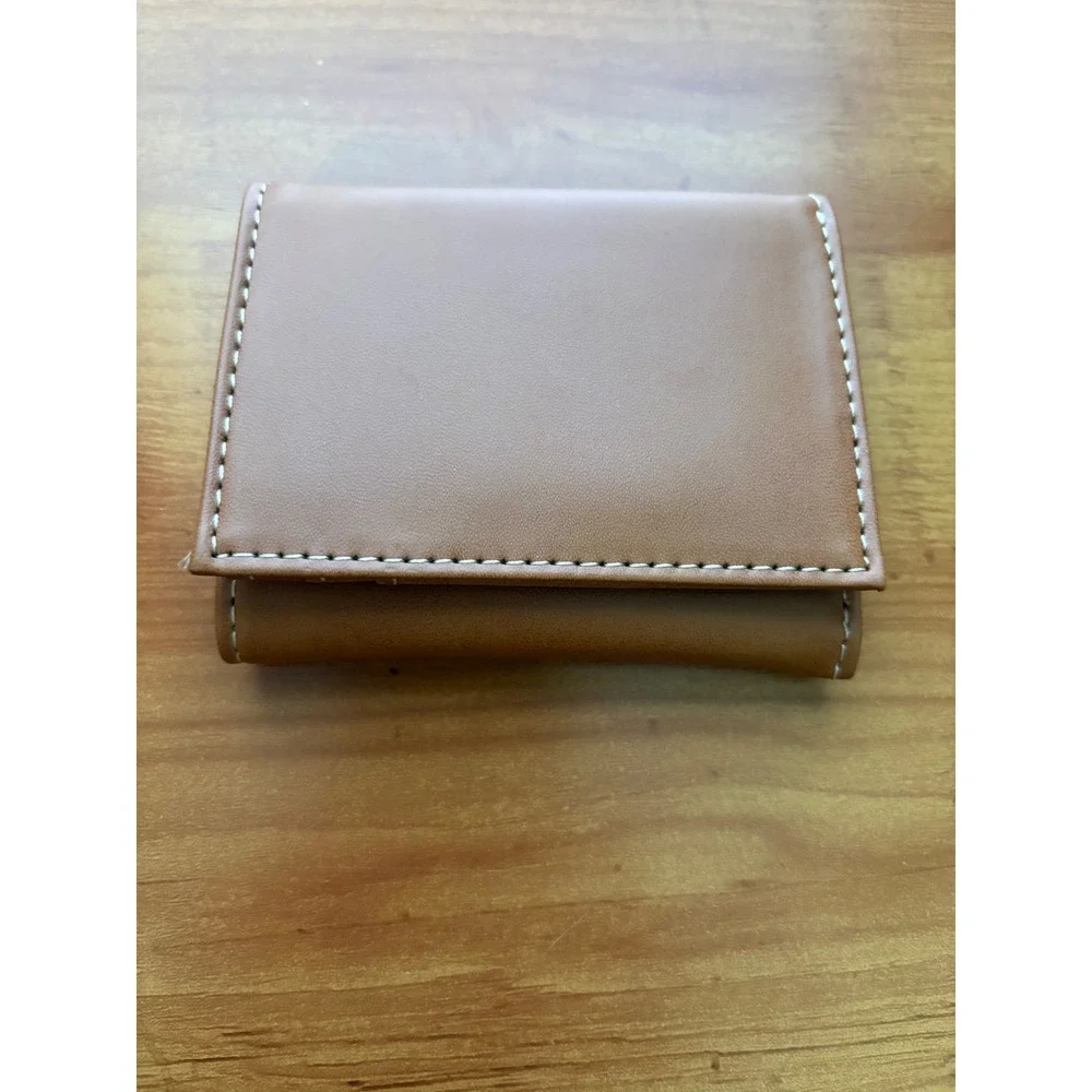 New Orleans Saints NFL Trifold Wallet Tan Faux Leather Fleur De Lis Mens